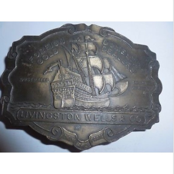 Livingstown Wells Co. Nautical Men's Belt Buckle - Picture 1 of 2